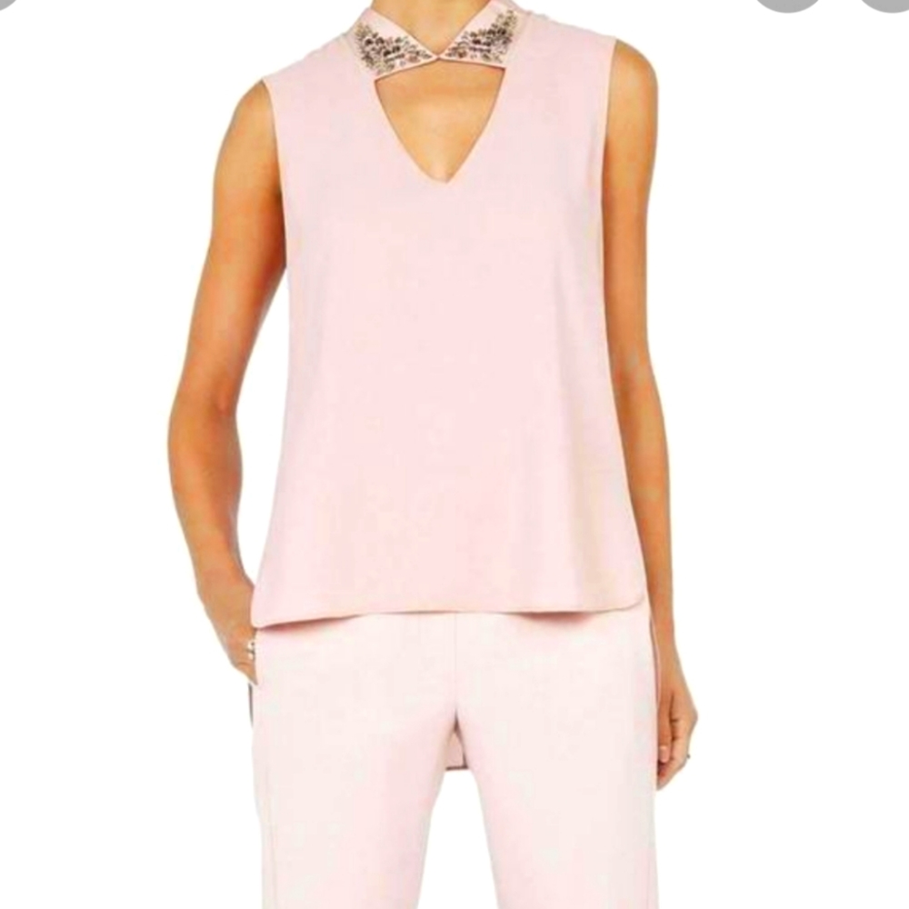 BCBGMAXAZRIA Sofie Jewelled  Colar Top